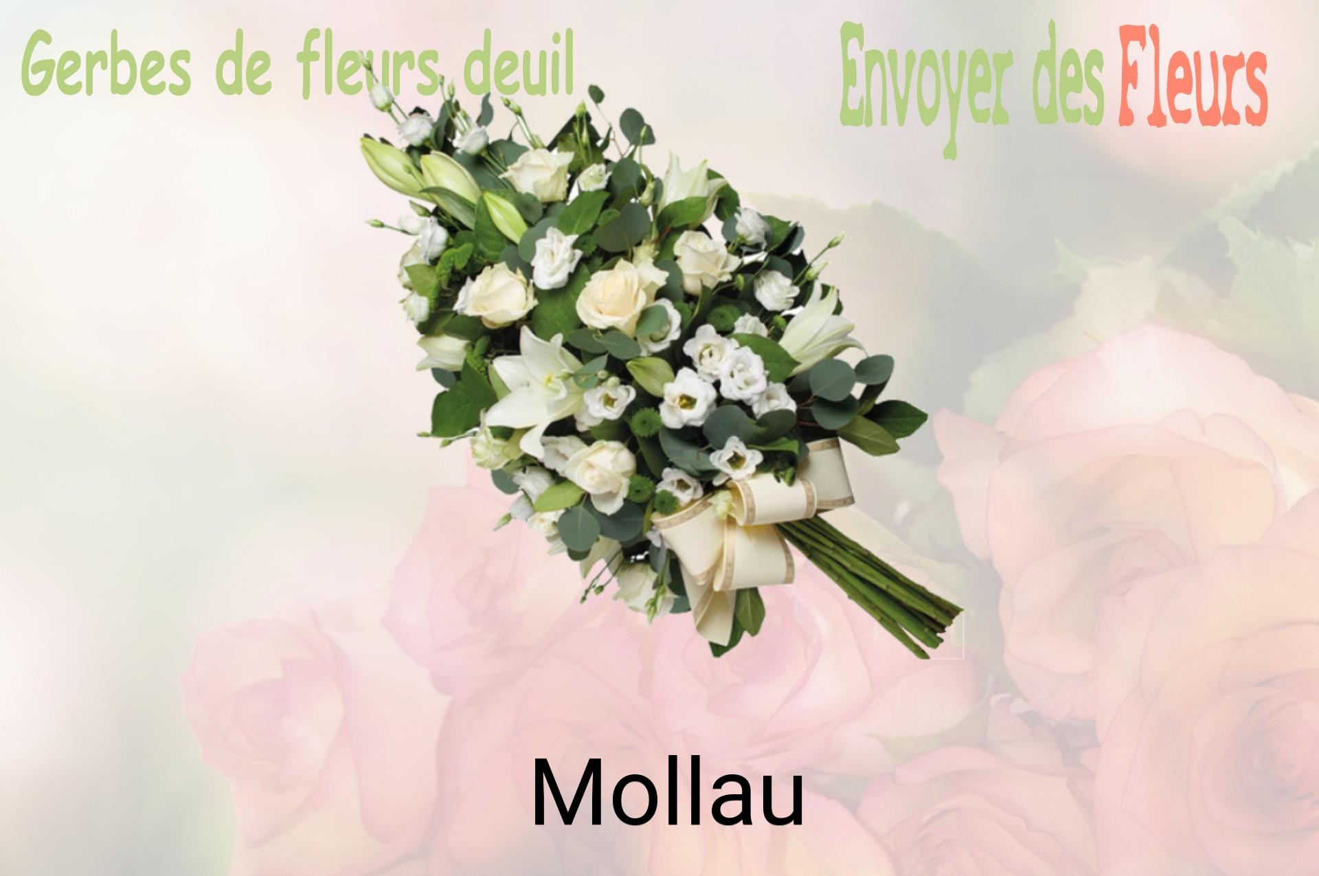 Gerbe de fleurs de deuil livrée à Mollau